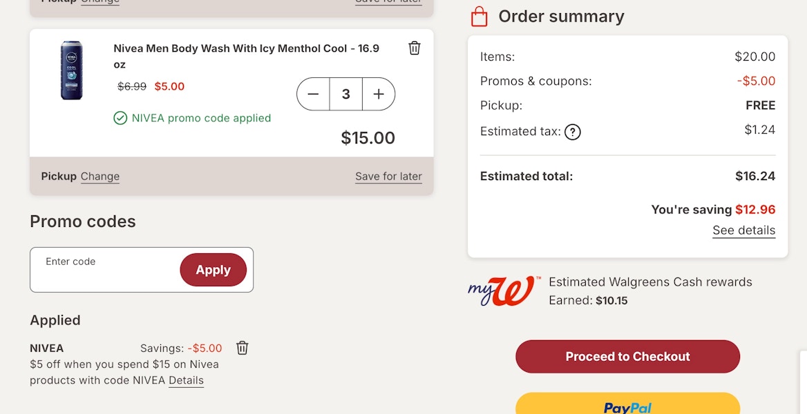 walgreens haul screenshot