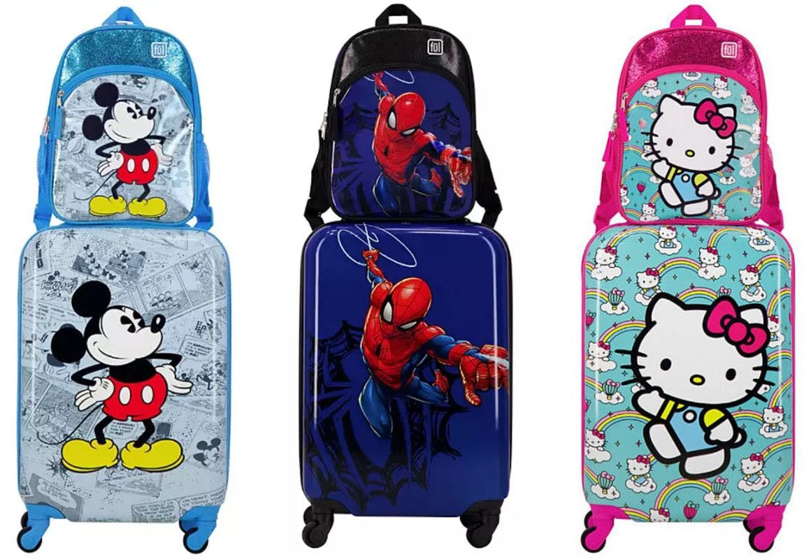 Licensed Kids' Luggage and Backpack Set