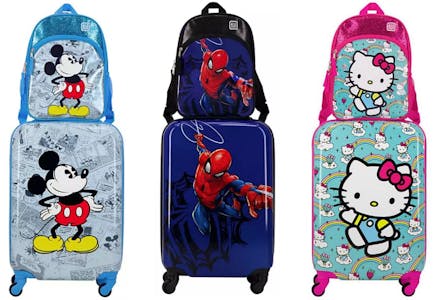 Licensed Kids' Luggage and Backpack Set