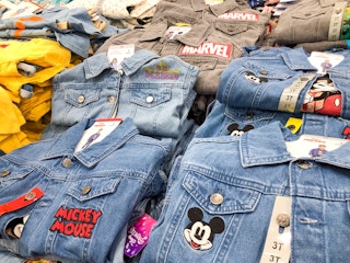 costco disney character kids denim jacket and t shirt set 1