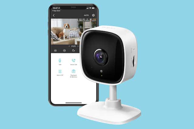Indoor Security Camera, Just $15 on Amazon card image