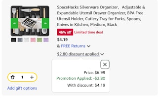 organizers Amazon receipt