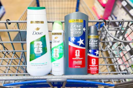 dove products in a shopping cart