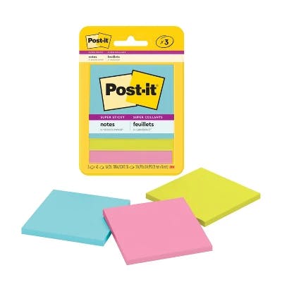 Post-it Super Sticky Notes 3-Pack
