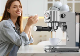 an espresso machine on a counter