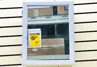 Bathroom Vanity Mirror on display at Home Depot