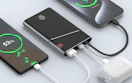 a power bank charging multiple devices