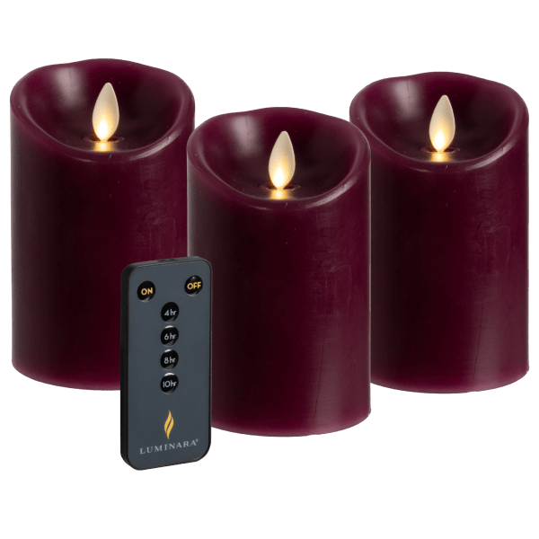 Flameless Pillar Candles 3-Pack