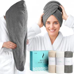Microfiber Hair Towel Wrap 3-Pack