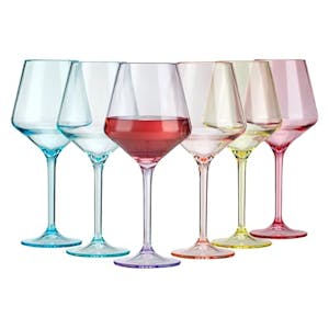 Plastic Stem Wine Glasses
