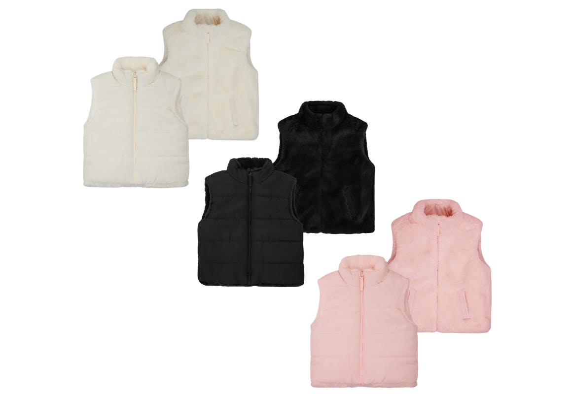 Toddler Reversible Faux Fur Vest