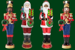6 foot santas and nutcrackers
