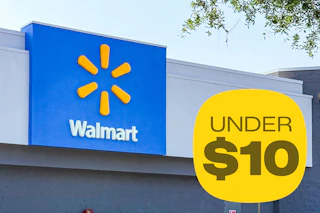front of Walmart sign