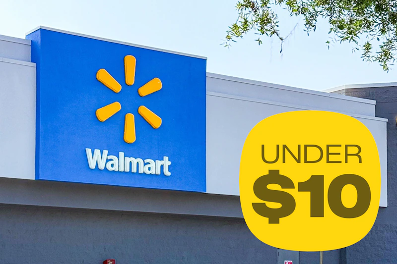 front of Walmart sign