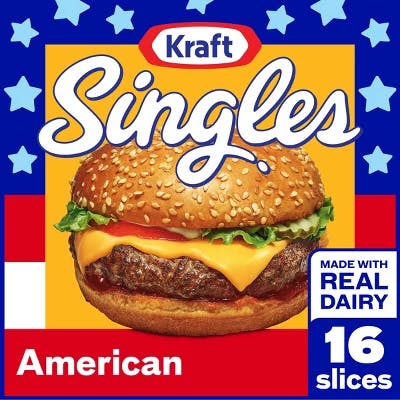 2 Kraft American Cheese Singles Packs