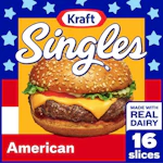 2 Kraft American Cheese Singles Packs