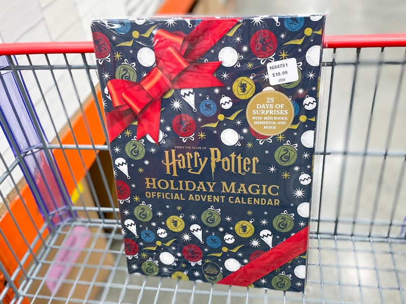 harry potter advent calendar in a cart at costco