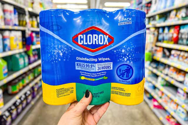 Save $5 on Clorox Wipes With Swagbucks at Walmart card image