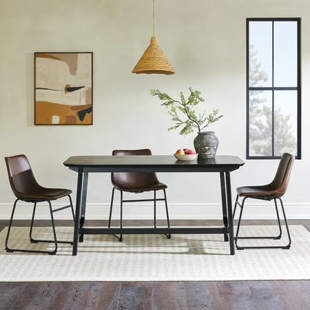 Mid-Century Trestle Dining Table