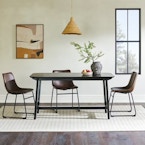 Mid-Century Trestle Dining Table