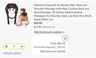 massager Amazon receipt