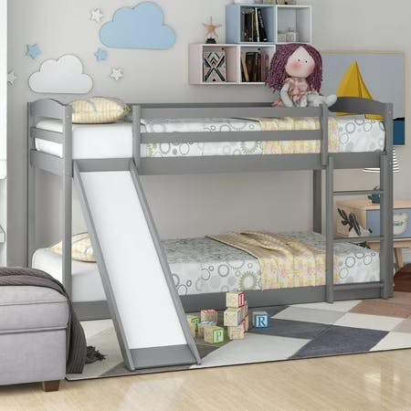 Twin over Twin Bunk Bed with Slide