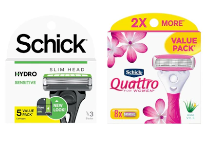 2 Schick Razor Refill Packs