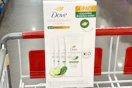 dove deodorant in shopping cart
