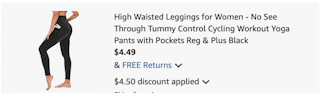 leggings Amazon receipt