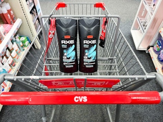 two Axe body washes in CVS shopping cart