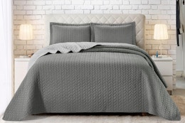 Bedspread and Shams B08SLKF88N grey king