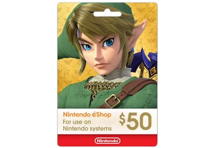 Nintendo $50 Gift Card