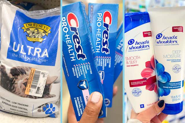 Top Couponing Deals This Week: Free Cat Litter, Free Crest, and More card image