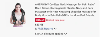 neck massager Amazon receipt