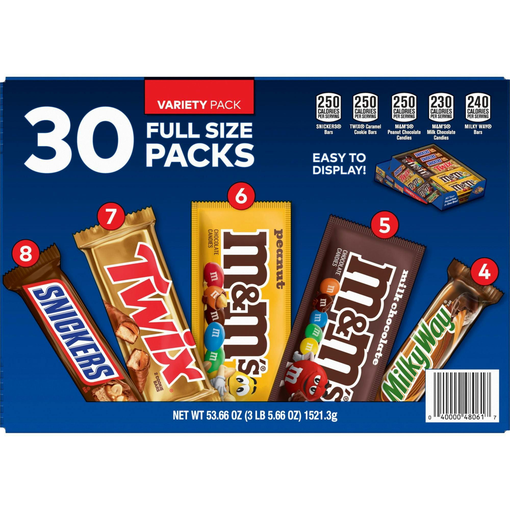 Mars Chocolate Candy Bars 30-Pack