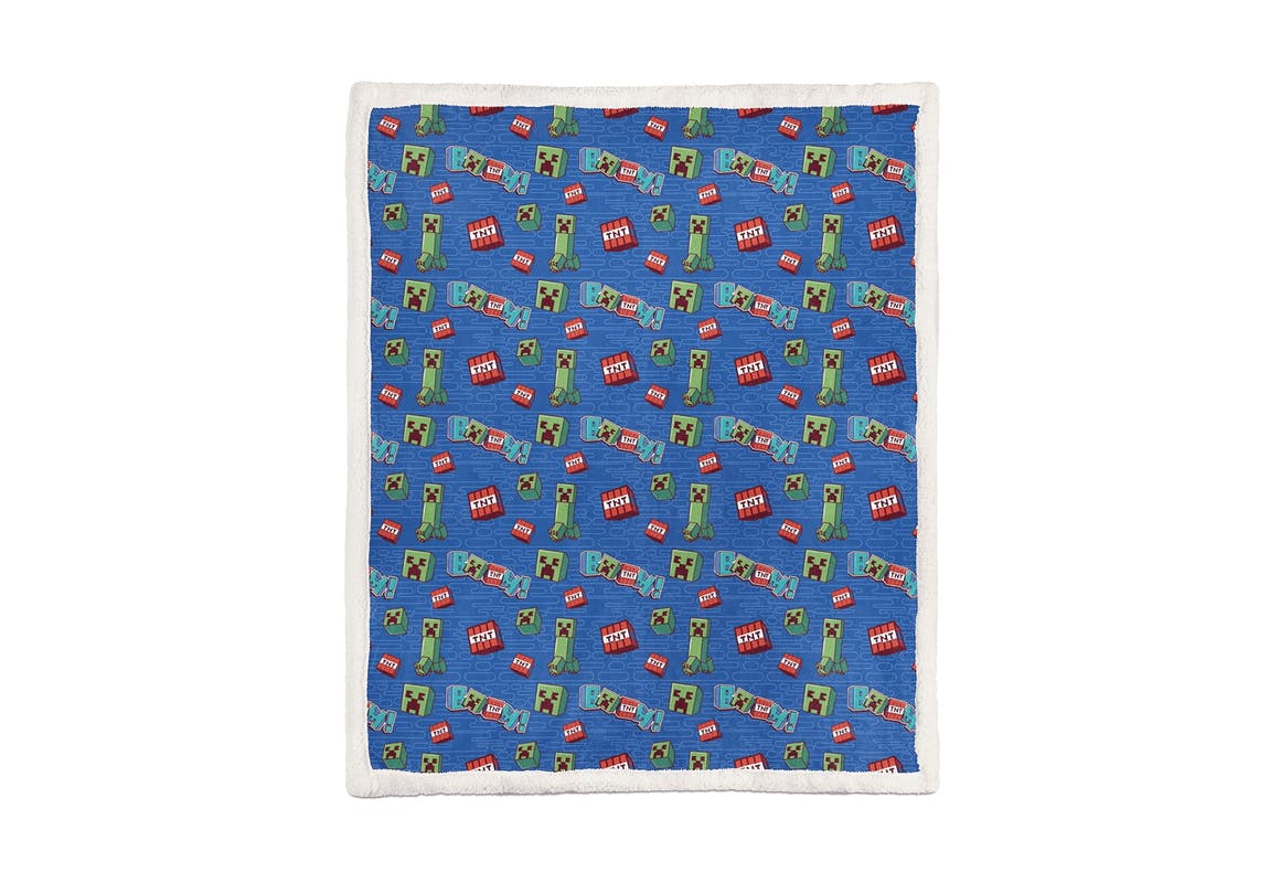 Minecraft Sherpa Throw Blanket