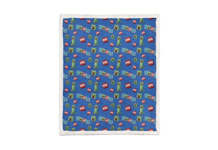 Minecraft Sherpa Throw Blanket