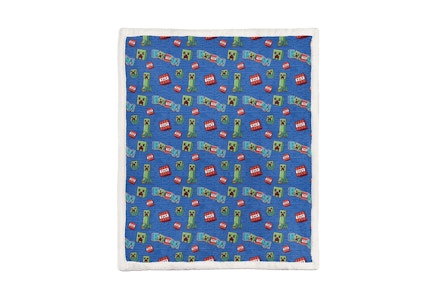 Minecraft Sherpa Throw Blanket