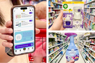 1-clip phone, air wick, febreze 3-photo collage