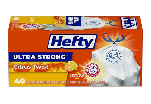 3 Hefty Trash Bags