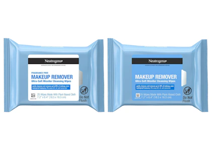 2 Neutrogena Makeup Wipe Packs