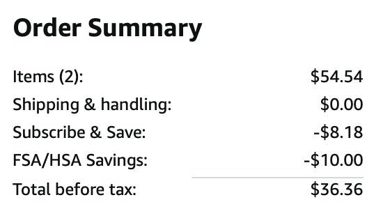 Aveeno Sunscreen Lotion receipt