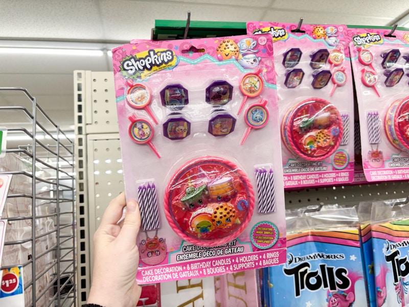 dollar tree shopkins cake decoration set