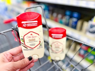 two Old Spice deodorants in shopping cart