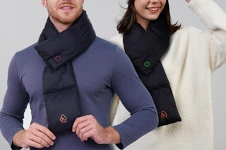 adults with a heated scarf