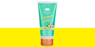 sugar scrub in a green tube