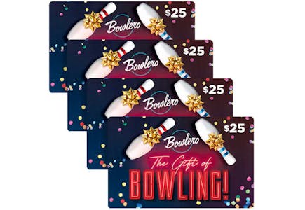 Bowlero eGift Card 4-Pack