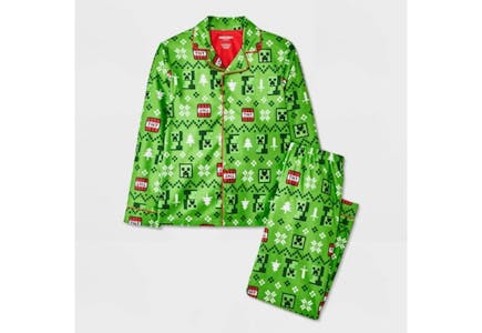 Minecraft Kids' Holiday Pajama Set