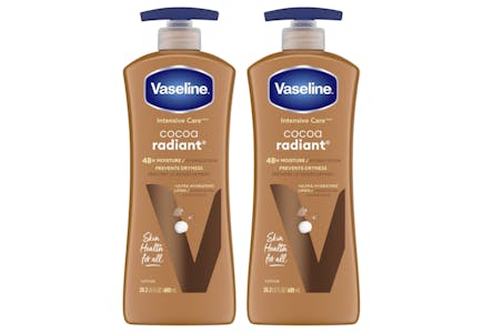 2 Vaseline Cocoa Radiant Lotions