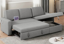 light gray sectional sleeper sofa